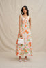 Bloomtide Maxi Dress - Multi Green Peach