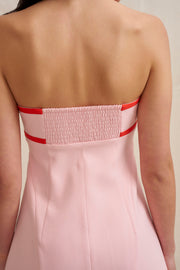 Wisteria Halter Mini Dress - Red Pink
