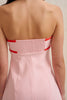 Wisteria Halter Mini Dress - Red Pink