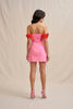 The Cleo Mini Dress - Red Pink