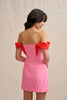 The Cleo Mini Dress - Red Pink