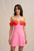 The Cleo Mini Dress - Red Pink
