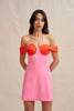 The Cleo Mini Dress - Red Pink