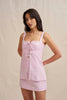Paradise Lace Up Camisole - Ivory Lilac