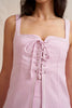 Paradise Lace Up Camisole - Ivory Lilac