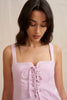 Paradise Lace Up Camisole - Ivory Lilac
