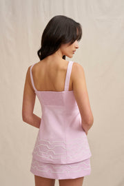 Paradise Lace Up Camisole - Ivory Lilac
