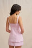 Paradise Lace Up Camisole - Ivory Lilac