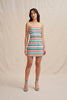 Skye Stripe Strapless Mini Dress - Pink Blue Orange Multi