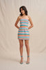 Skye Stripe Strapless Mini Dress - Pink Blue Orange Multi