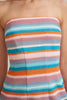 Skye Stripe Strapless Mini Dress - Pink Blue Orange Multi