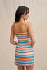 Skye Stripe Strapless Mini Dress - Pink Blue Orange Multi