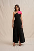 Black Tie Bow Gown - Pink Black