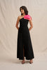 Black Tie Bow Gown - Pink Black