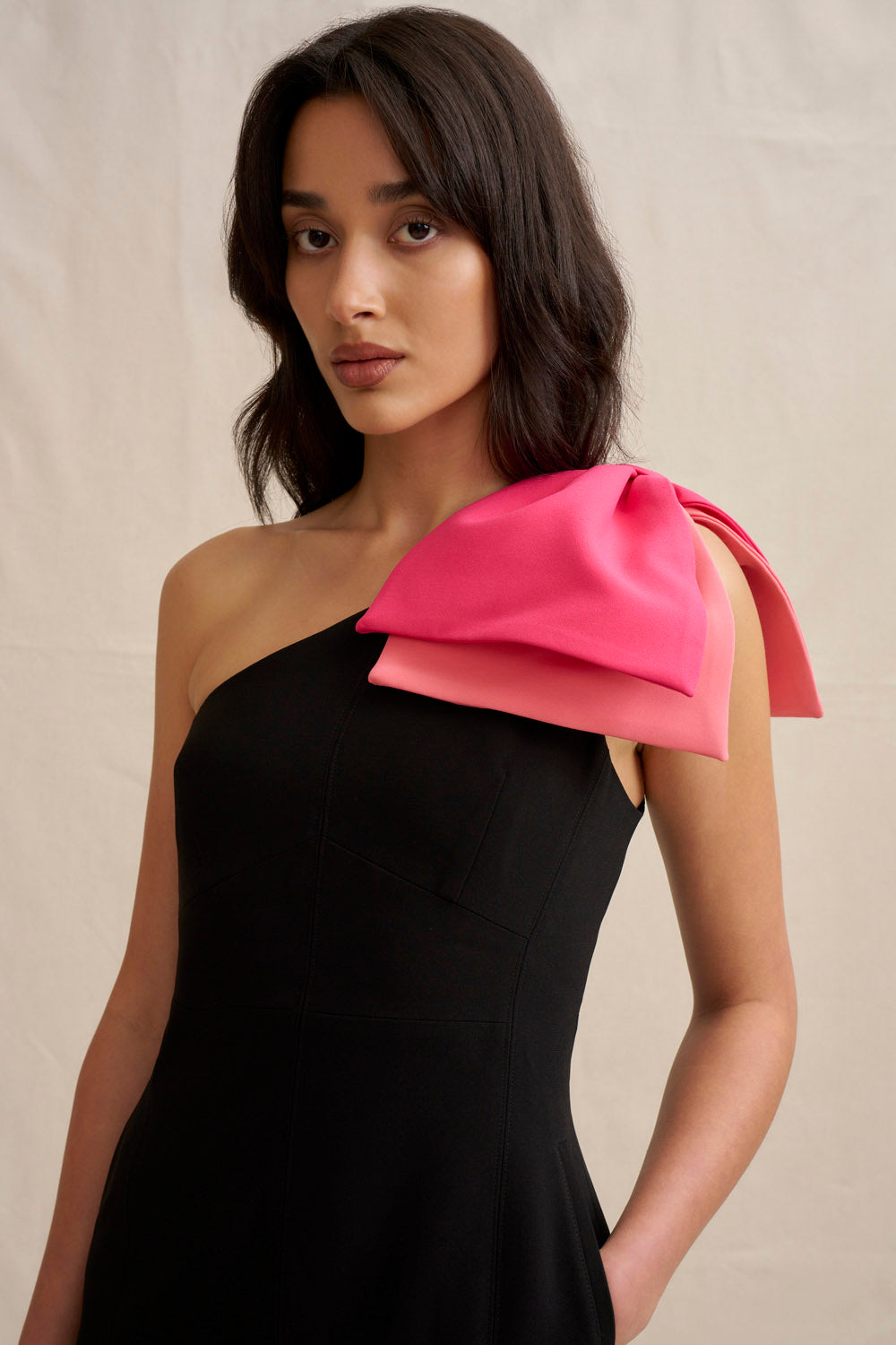 Black Tie Bow Gown