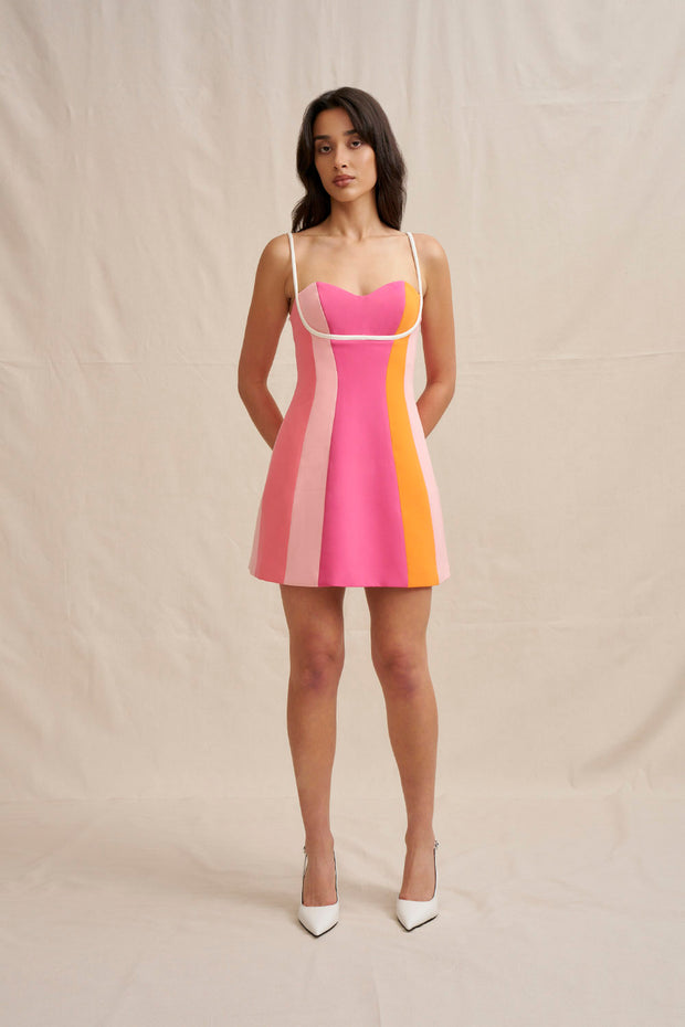 Pink Palette Mini Shift Dress - Multi Pink