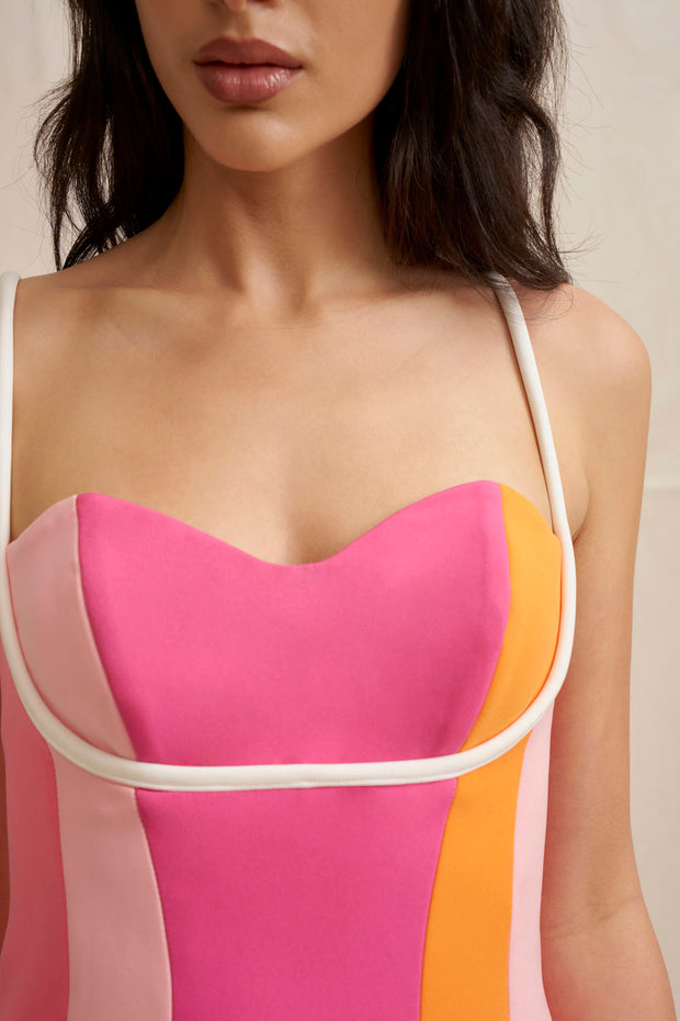 Pink Palette Mini Shift Dress - Multi Pink