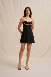 Serena Pipe Mini Dress - Black