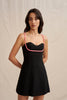 Serena Pipe Mini Dress - Black