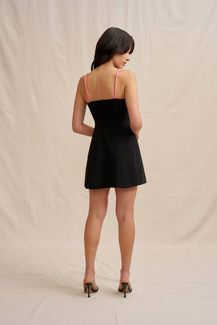 Serena Pipe Mini Dress - Black