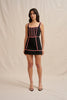Contrast Pipe Mini Skirt - Black