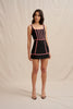 Contrast Pipe Mini Skirt - Black