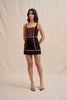 Contrast Pipe Mini Skirt - Black