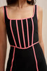Basia Multi Pipe Bodice - Black