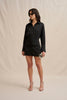 Margot Mini Shirt Dress - Black