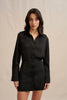 Margot Mini Shirt Dress - Black