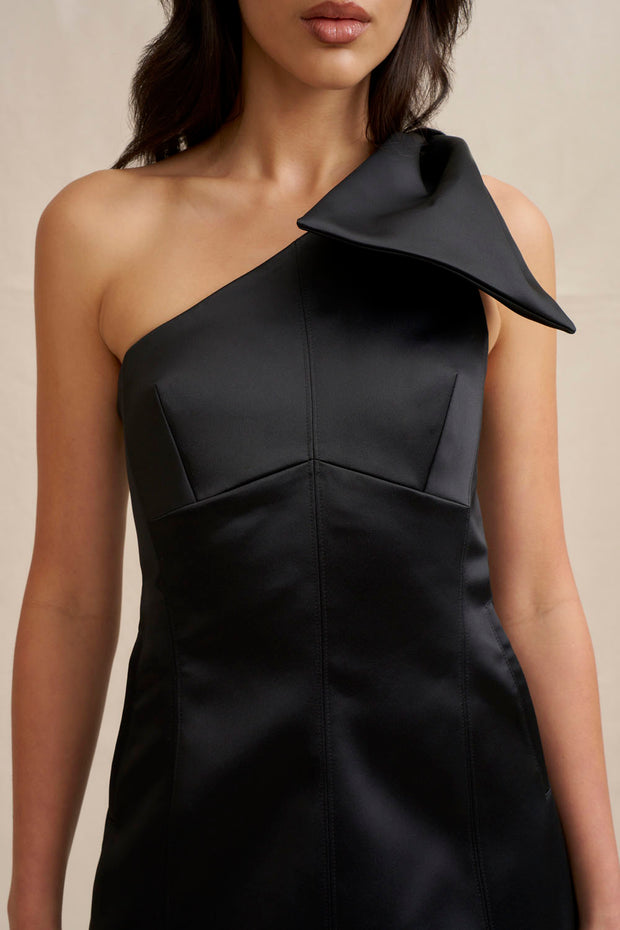 The Bow Mini Dress - Black