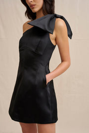 The Bow Mini Dress - Black