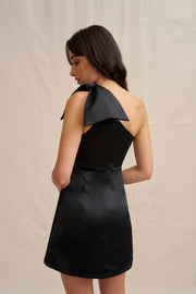 The Bow Mini Dress - Black