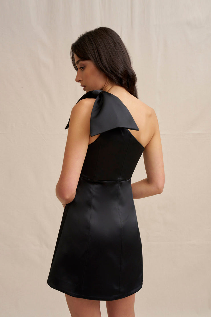 The Bow Mini Dress - Black