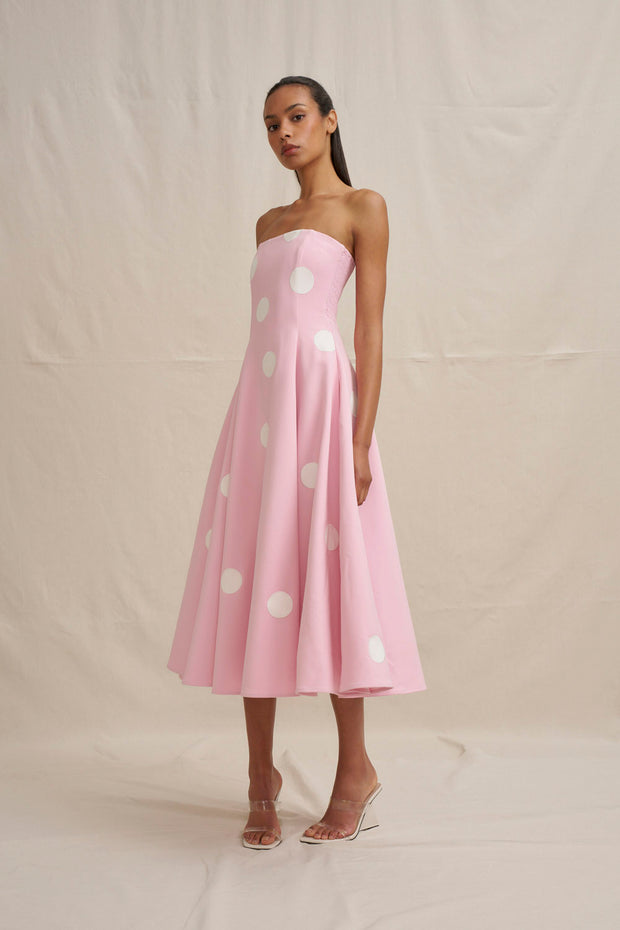 Vivienne Polka Dress - Pink