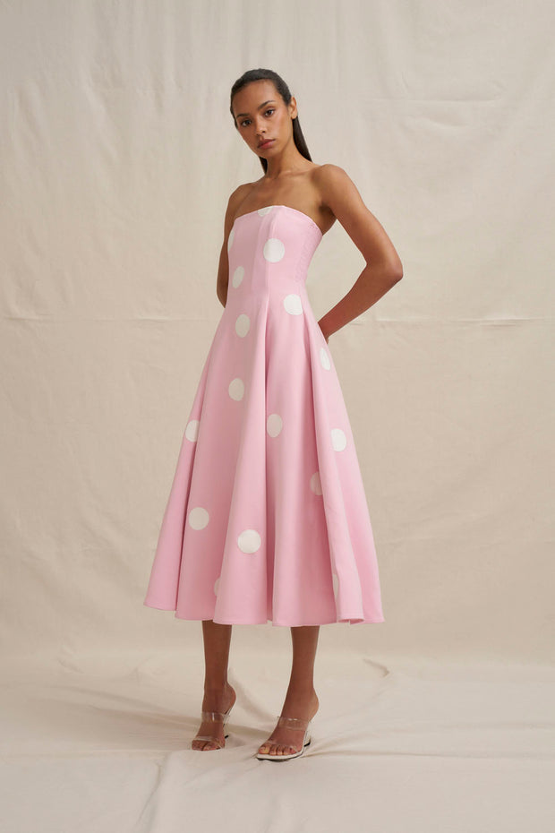 Vivienne Polka Dress - Pink