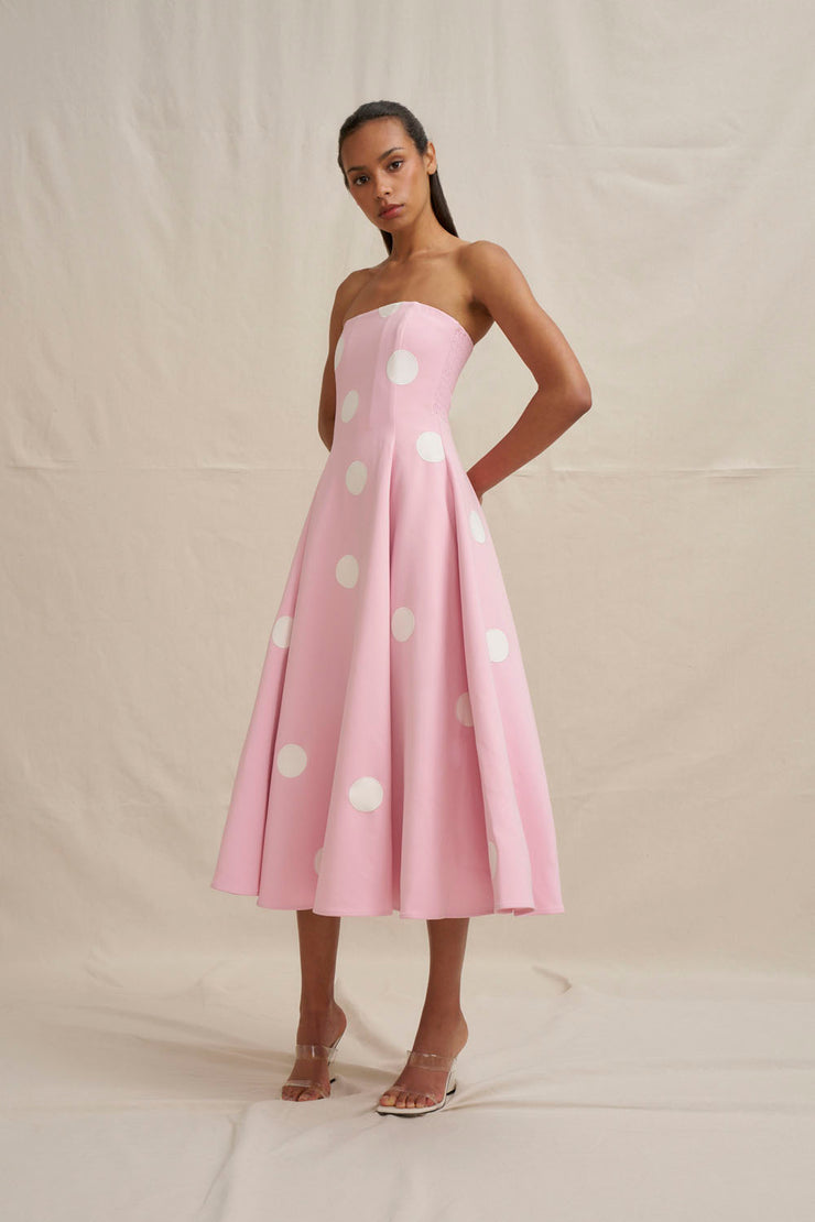 Vivienne Polka Dress - Pink