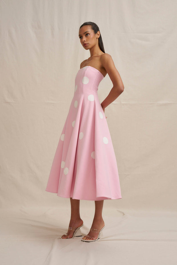 Vivienne Polka Dress - Pink