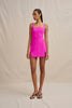 Lizzy Panel Mini Dress - Fuchsia Pink