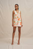 Bloomtide Mini Dress - Multi Green Peach
