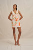 Bloomtide Mini Dress - Multi Green Peach