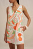 Bloomtide Mini Dress - Multi Green Peach