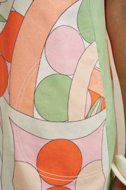 Bloomtide Mini Dress - Multi Green Peach