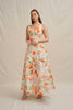 Bloomtide Maxi Dress - Multi Green Peach