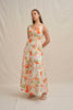 Bloomtide Maxi Dress - Multi Green Peach