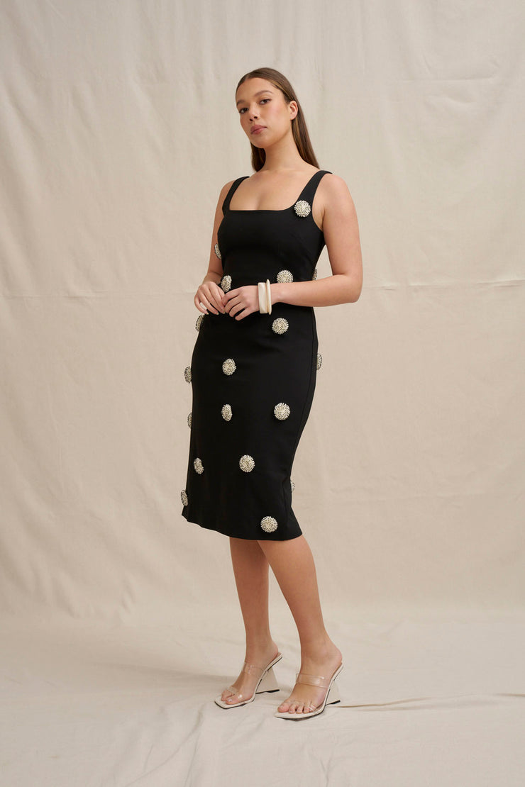 Priscilla Midi Dress - Black