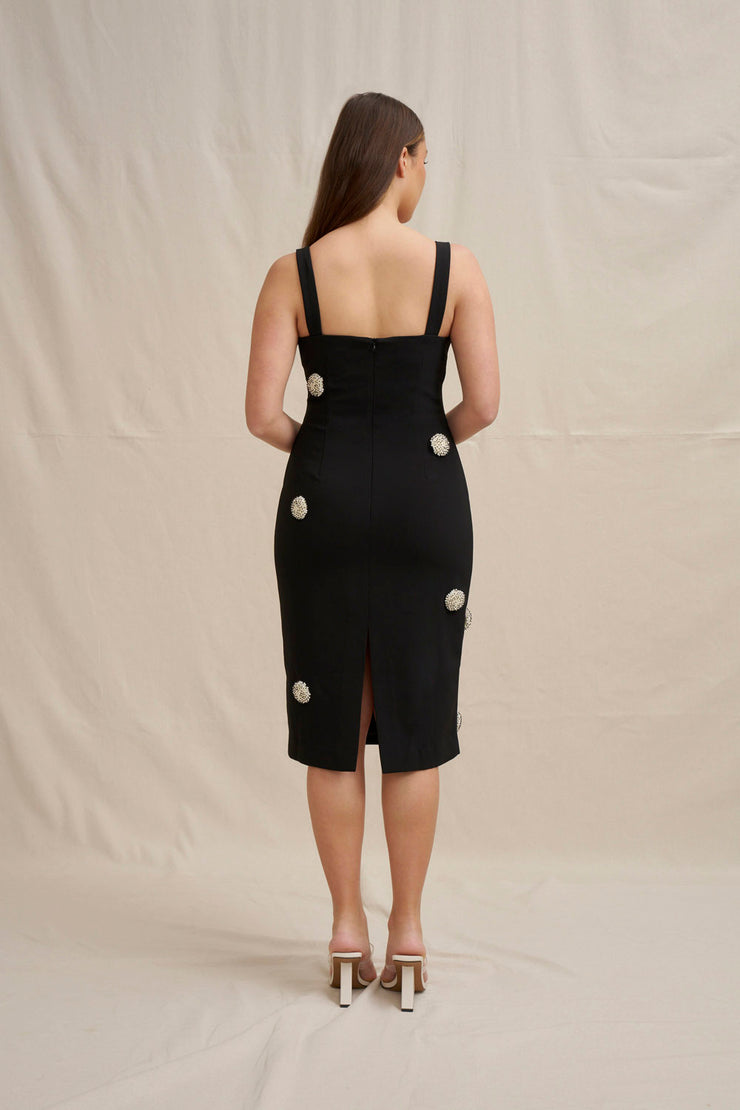 Priscilla Midi Dress - Black