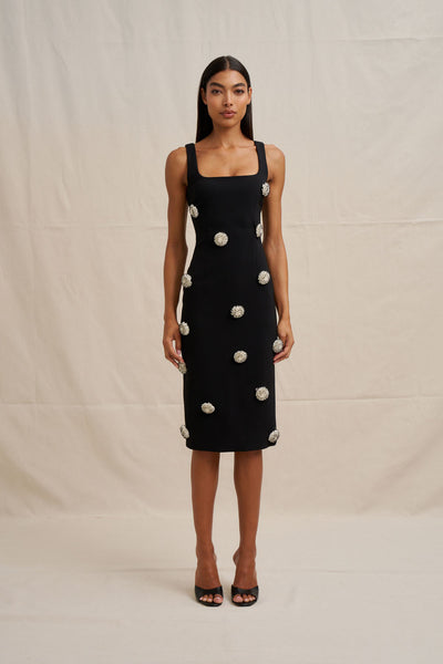 Priscilla Midi Dress - Black