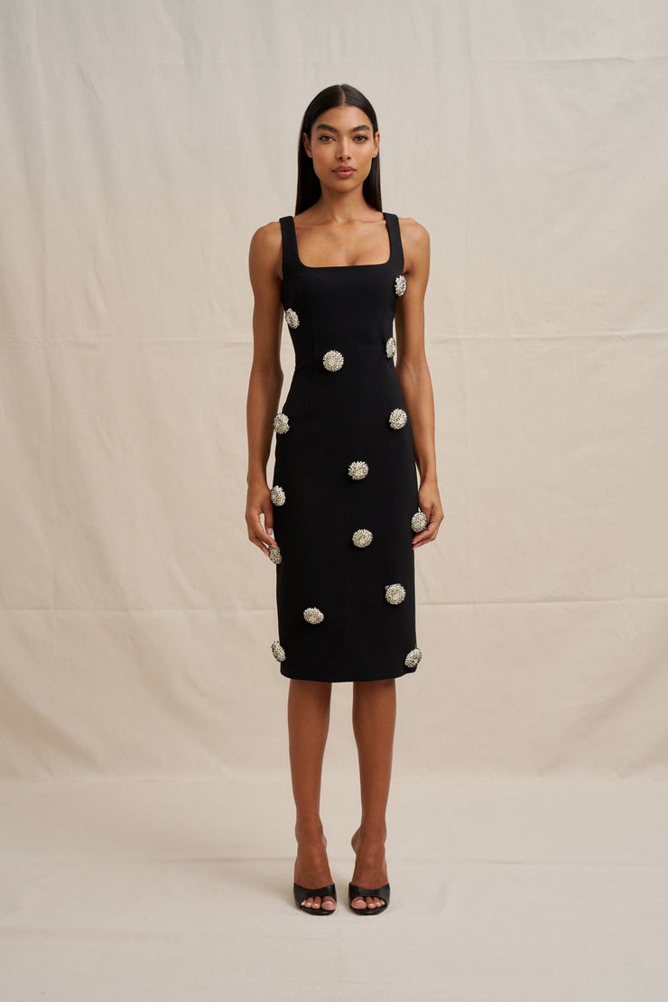 Priscilla Midi Dress - Black