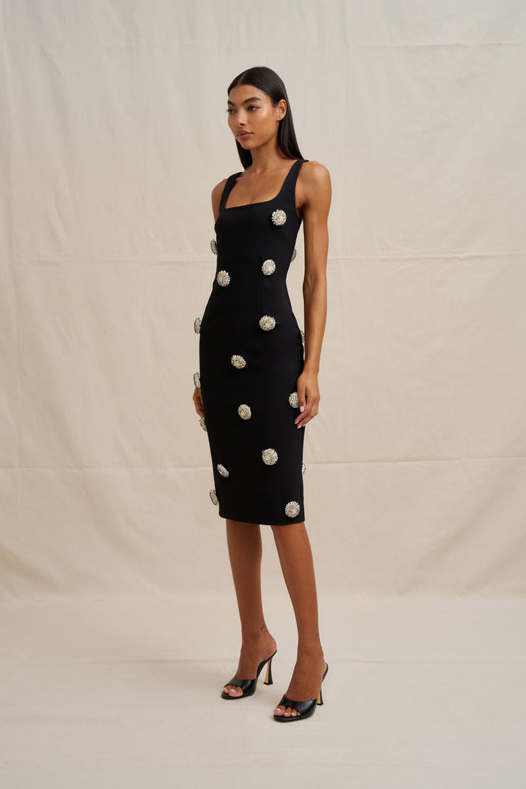 Priscilla Midi Dress - Black